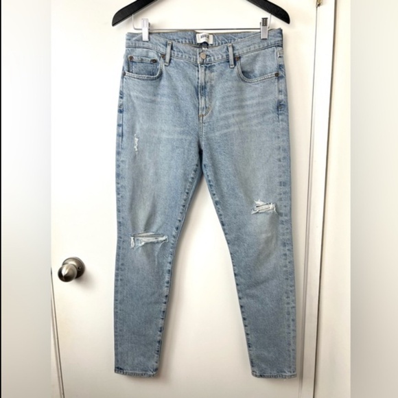 Aritzia AGOLDE Sophie Ankle Jeans Women’s size 29/8 Shrine Light Wash Slimming - Picture 1 of 13